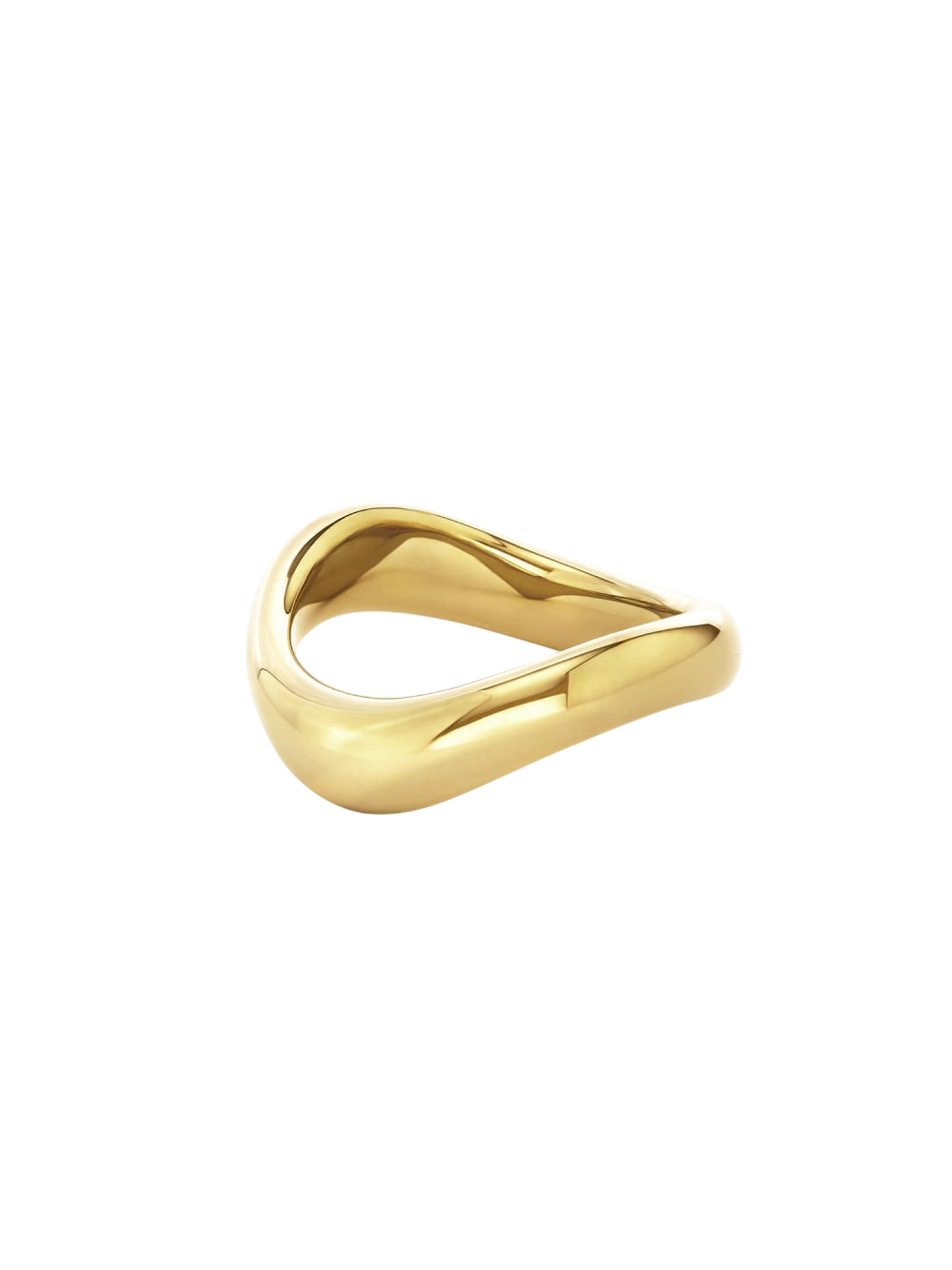 Gold wave ring